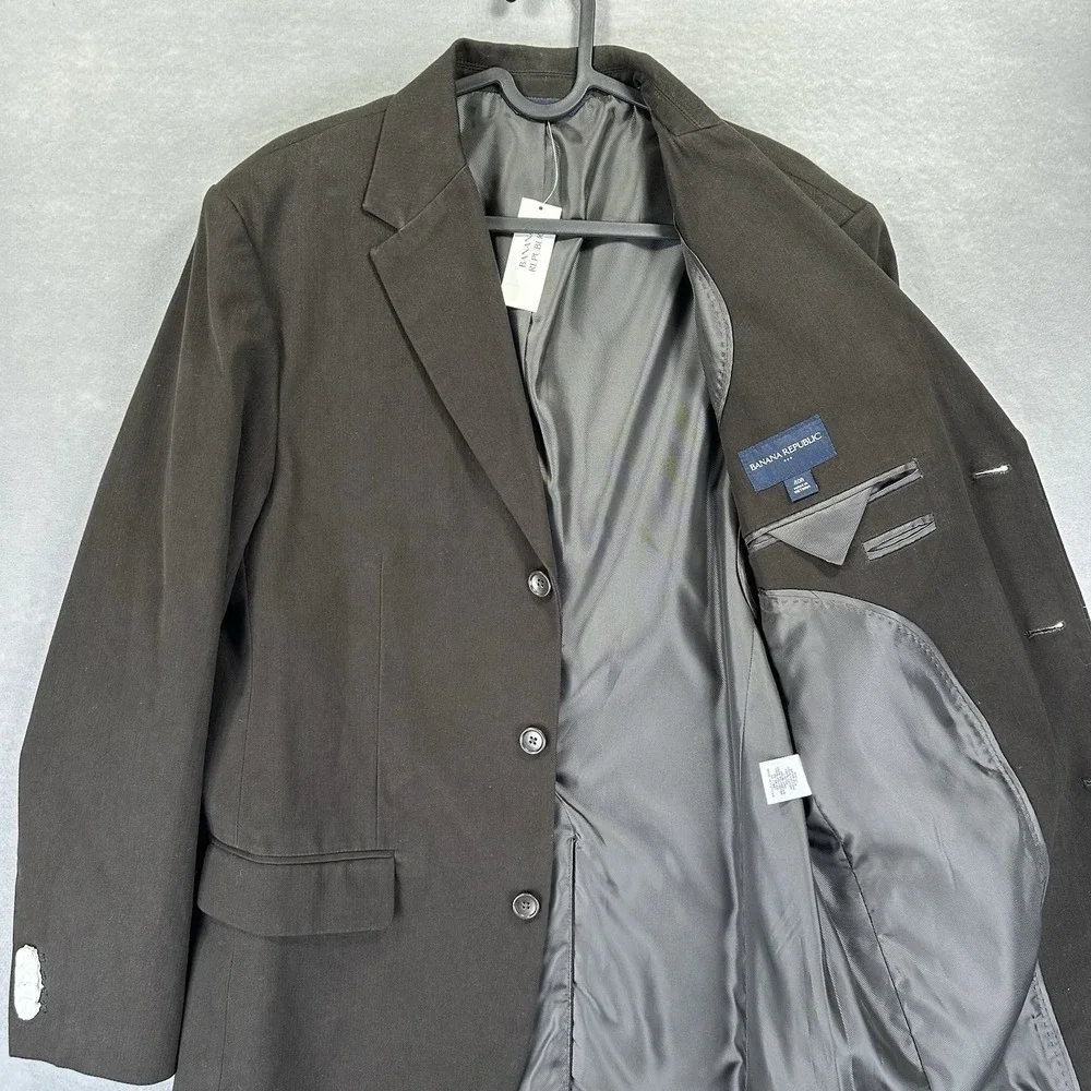 Banana Republic 3 Button Brown Cotton Blazer Men's 40R Sport Coat Smart Casual
